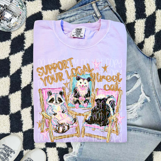 Support your local street cats (comfort color mock)